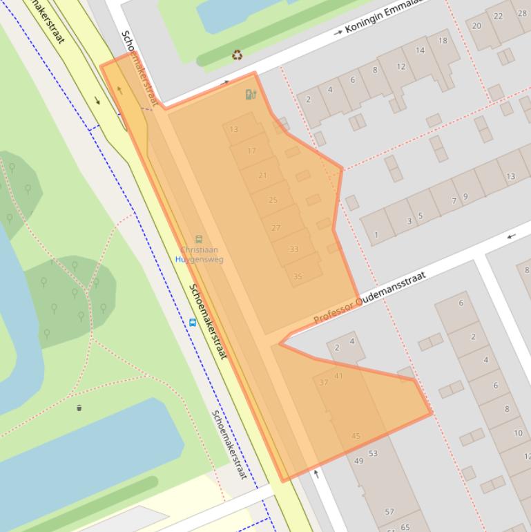 Kaart van postcodegebied 2628VJ.