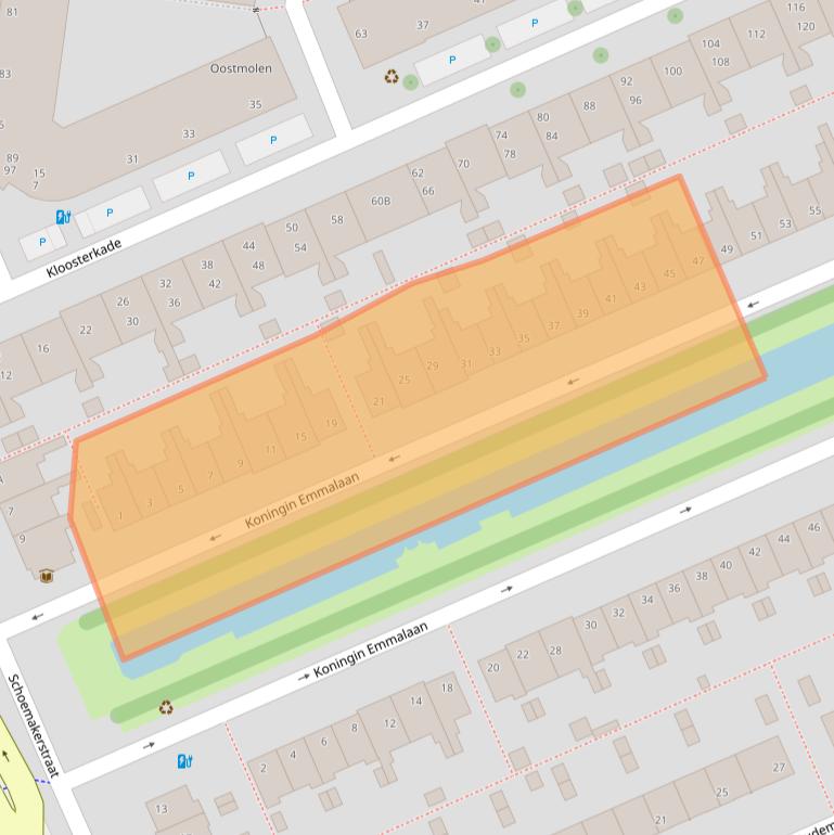 Kaart van postcodegebied 2628VL.