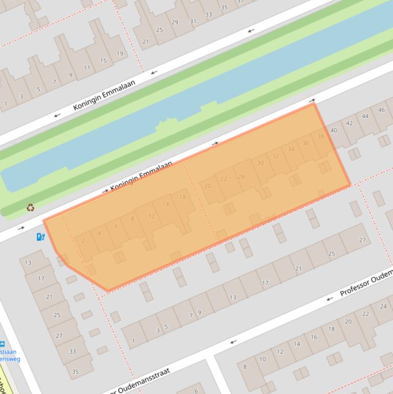 Kaart van postcodegebied 2628VR.