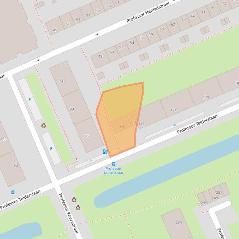 Kaart van postcodegebied 2628VZ.