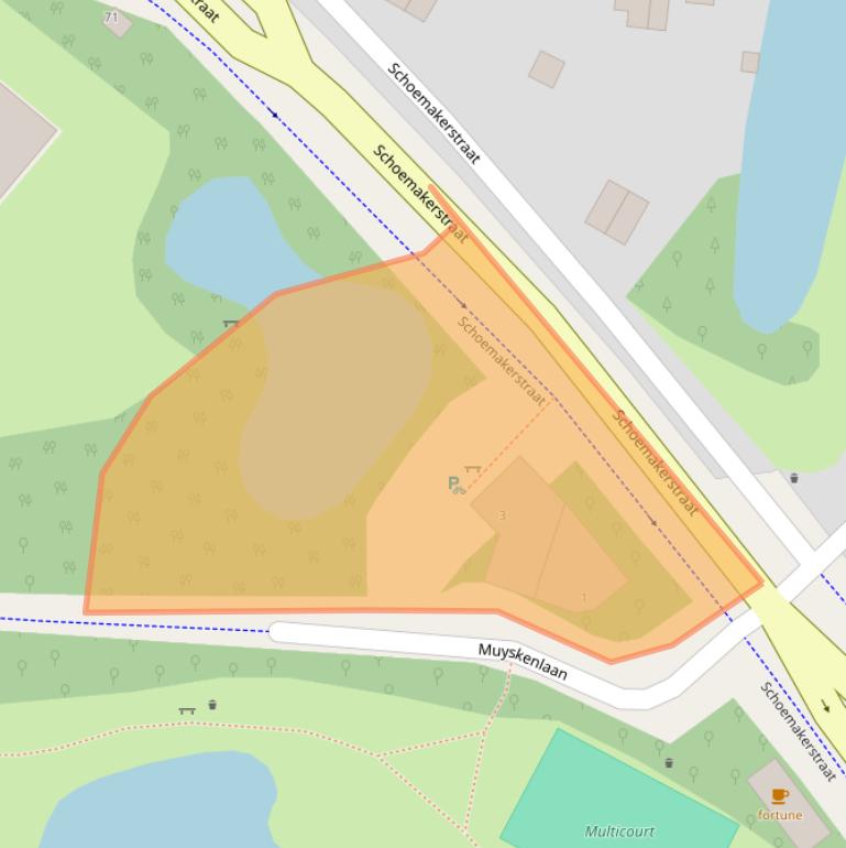 Kaart van postcodegebied 2628WC.