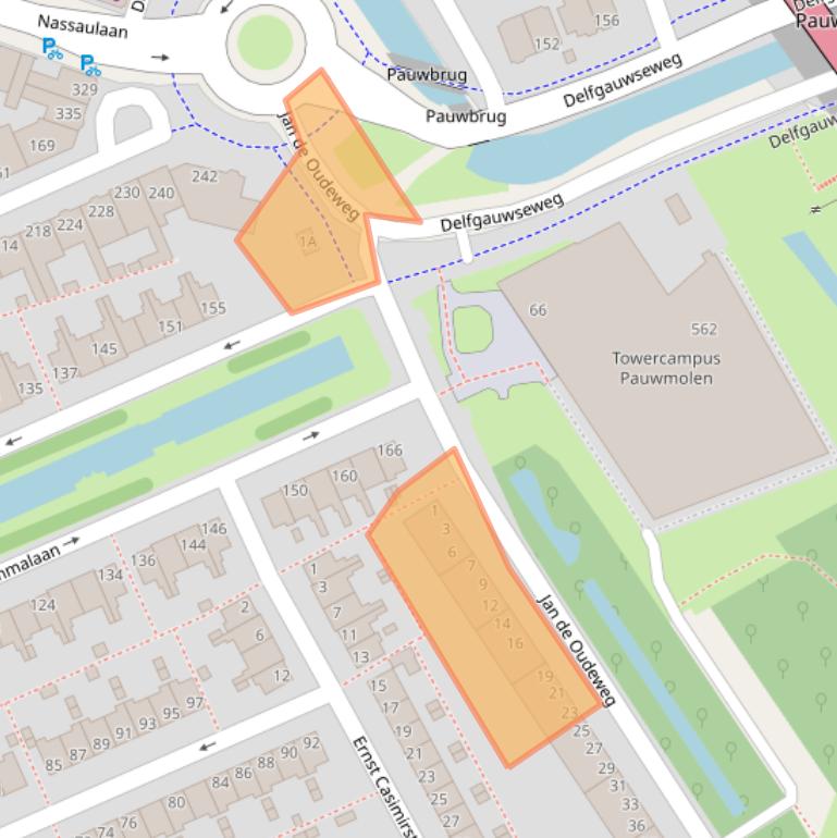 Kaart van postcodegebied 2628XL.