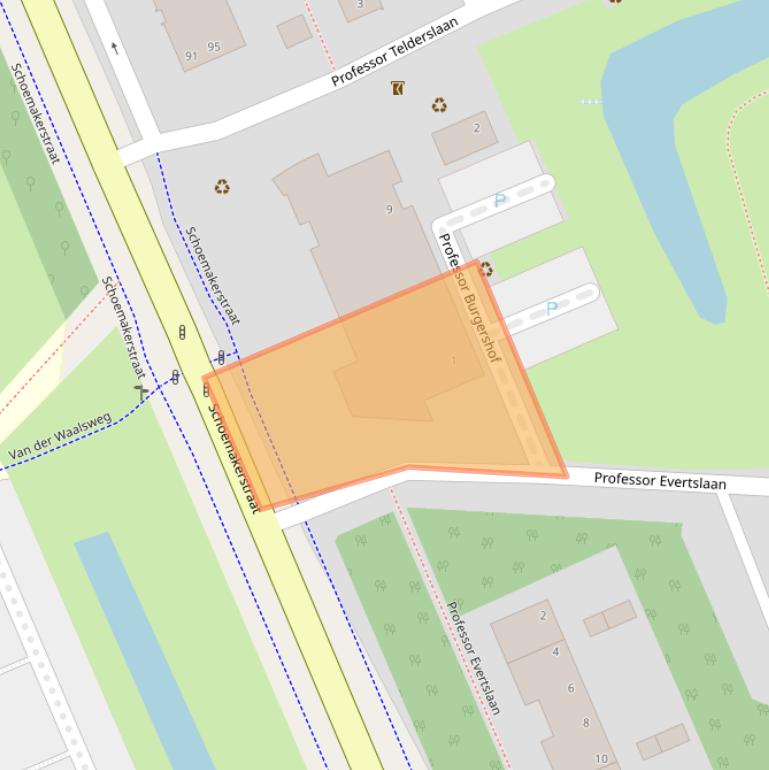 Kaart van postcodegebied 2628ZA.