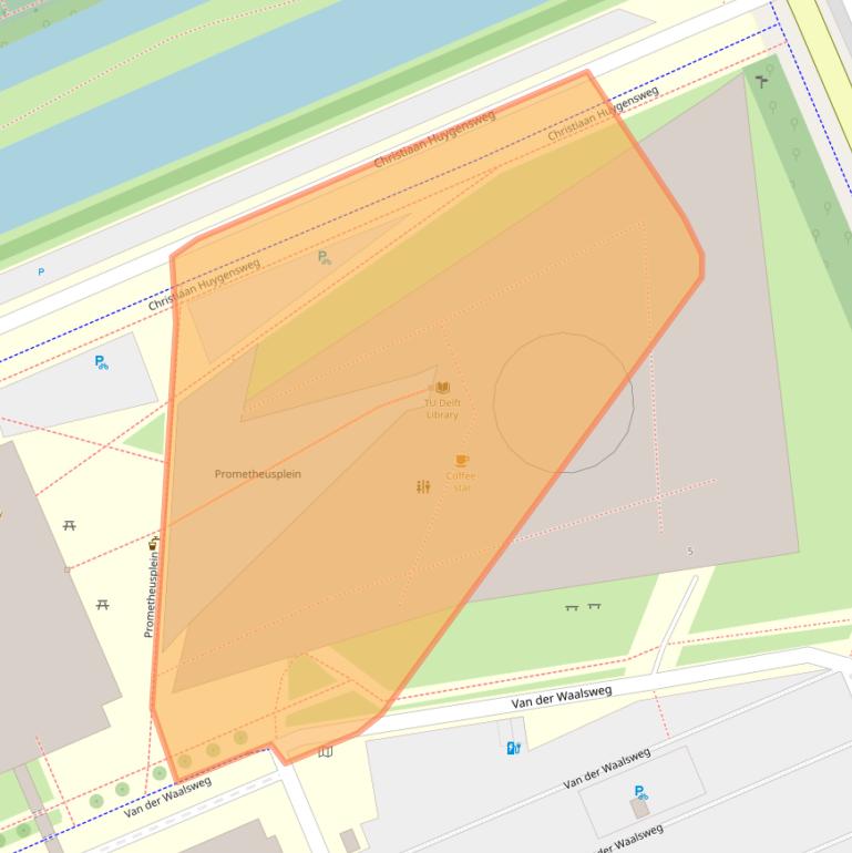 Kaart van postcodegebied 2628ZC.