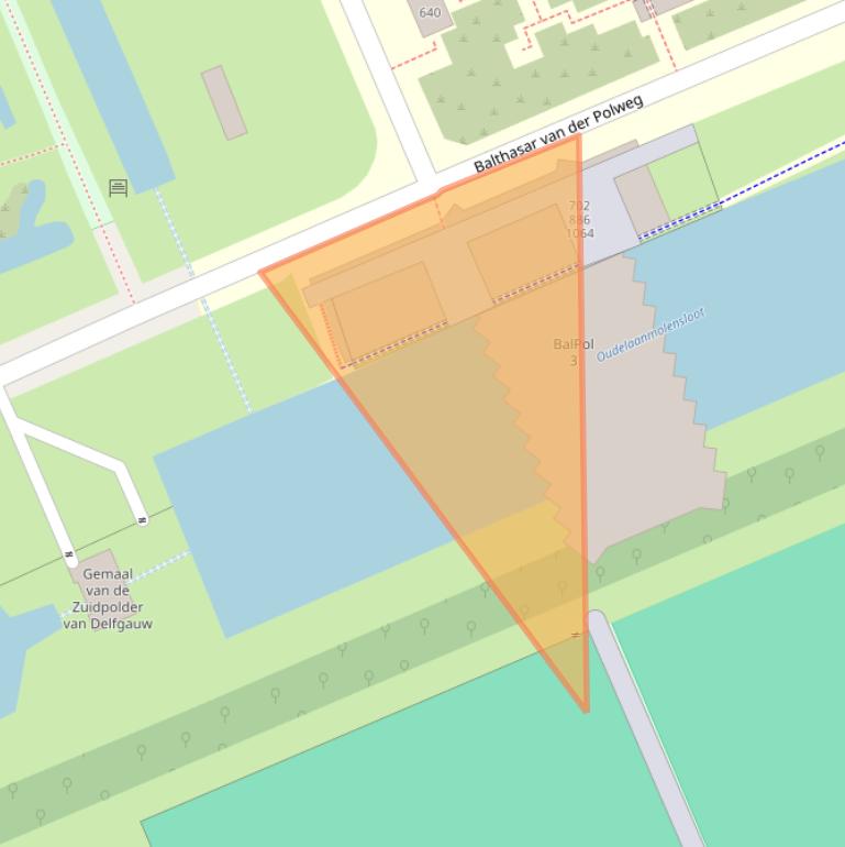 Kaart van postcodegebied 2628ZH.