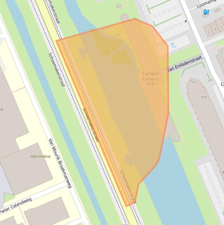 Kaart van postcodegebied 2628ZL.