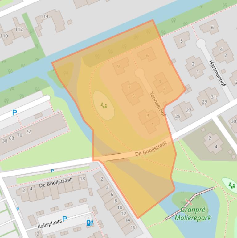 Kaart van postcodegebied 2628ZW.