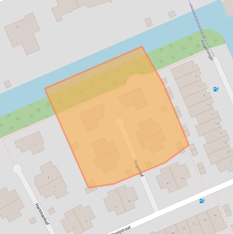 Kaart van postcodegebied 2628ZZ.