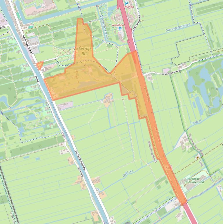 Kaart van postcodegebied 2629HE.