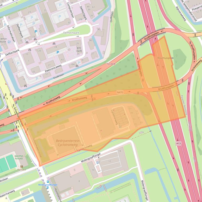 Kaart van postcodegebied 2629HN.