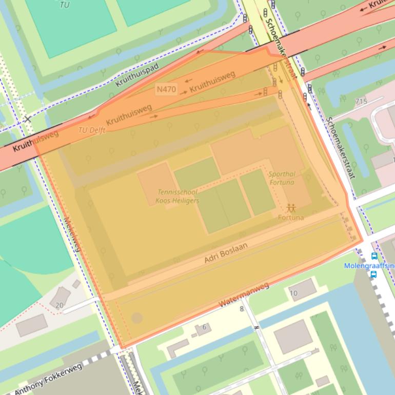 Kaart van postcodegebied 2629HP.