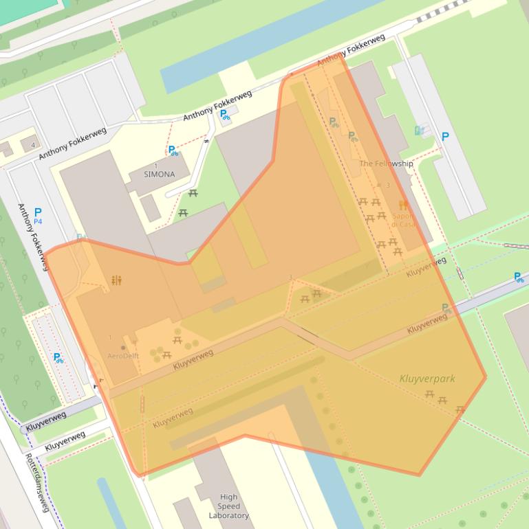 Kaart van postcodegebied 2629HS.