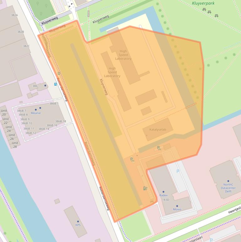 Kaart van postcodegebied 2629HT.