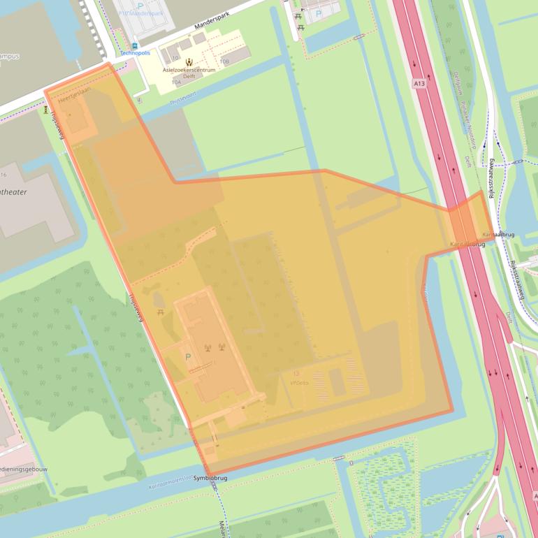 Kaart van postcodegebied 2629JA.