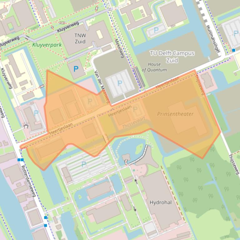 Kaart van postcodegebied 2629JG.