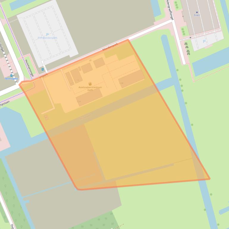 Kaart van postcodegebied 2629JK.