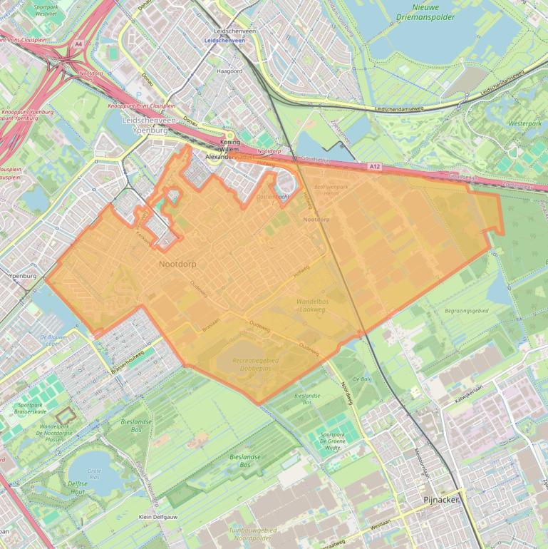 Kaart van postcodegebied 2631.