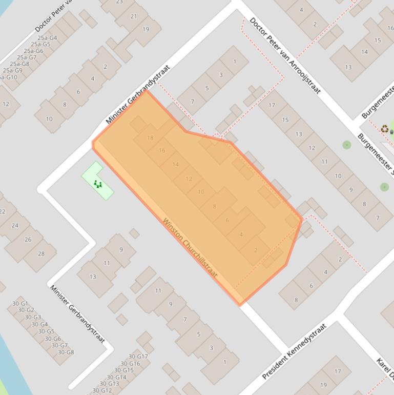 Kaart van postcodegebied 2631AL.