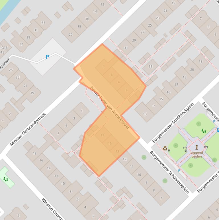 Kaart van postcodegebied 2631AR.