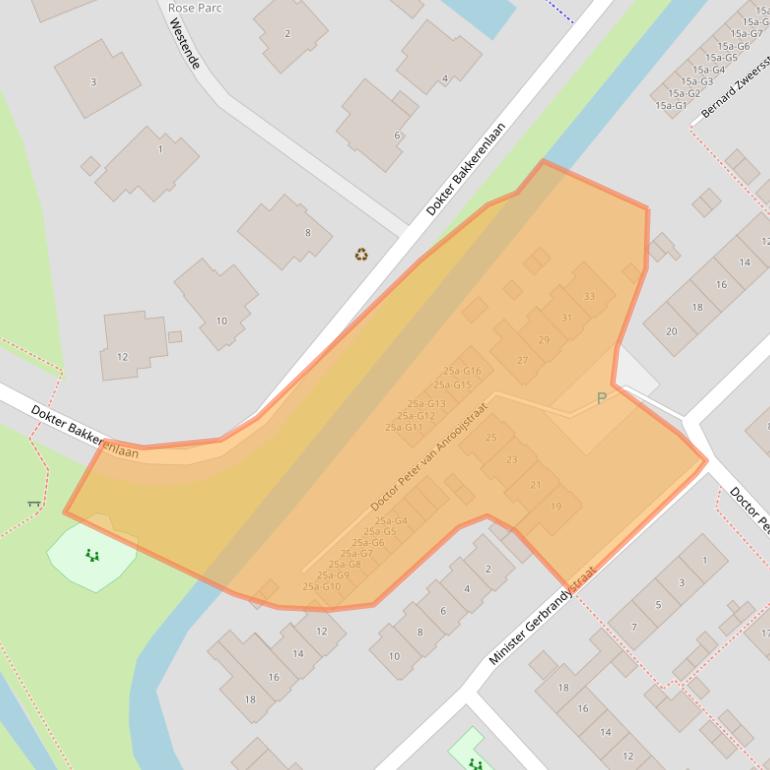 Kaart van postcodegebied 2631AS.