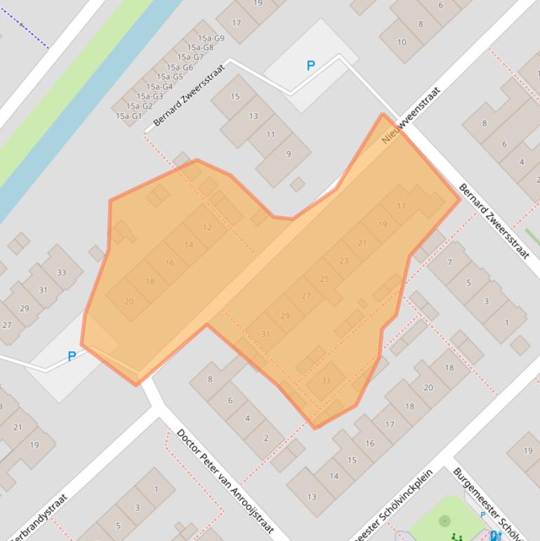 Kaart van postcodegebied 2631AV.