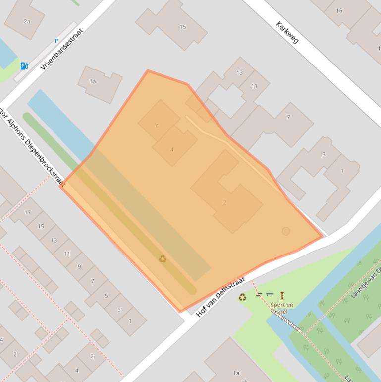 Kaart van postcodegebied 2631BJ.