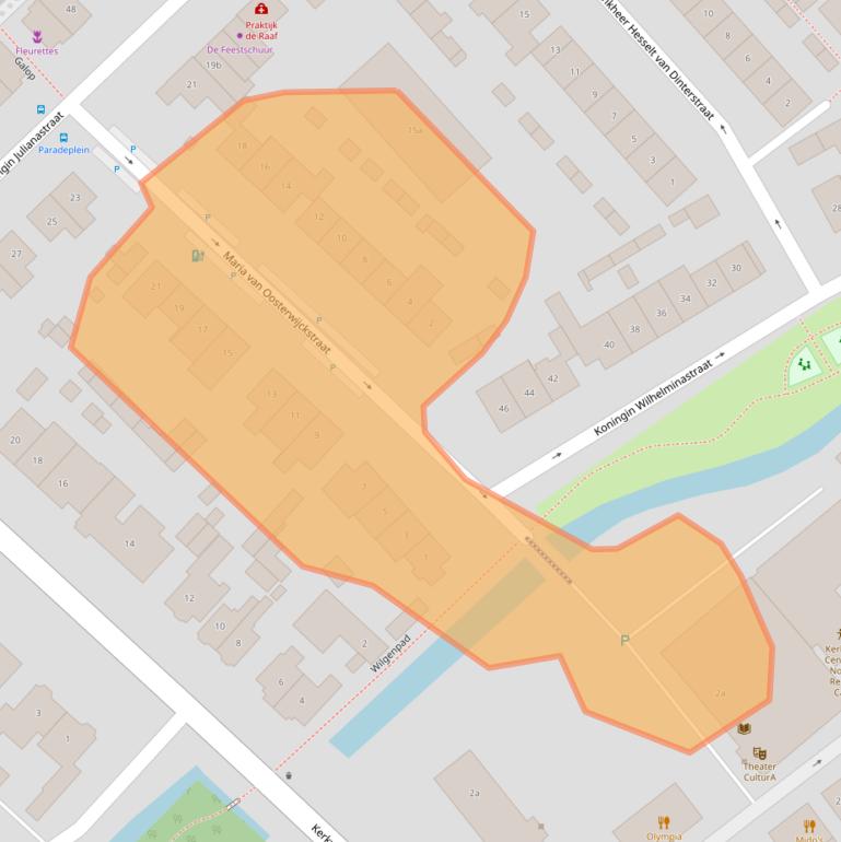 Kaart van postcodegebied 2631BP.