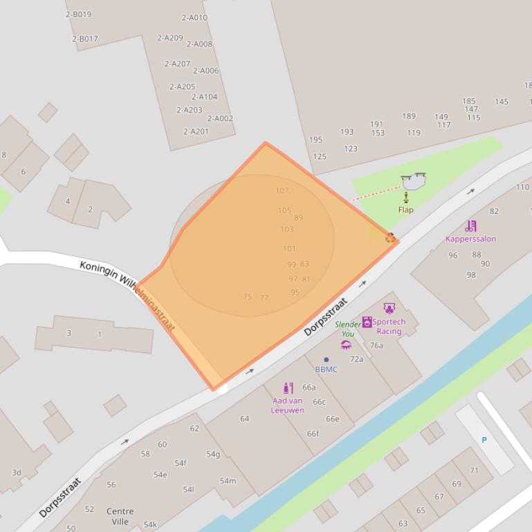 Kaart van postcodegebied 2631BW.