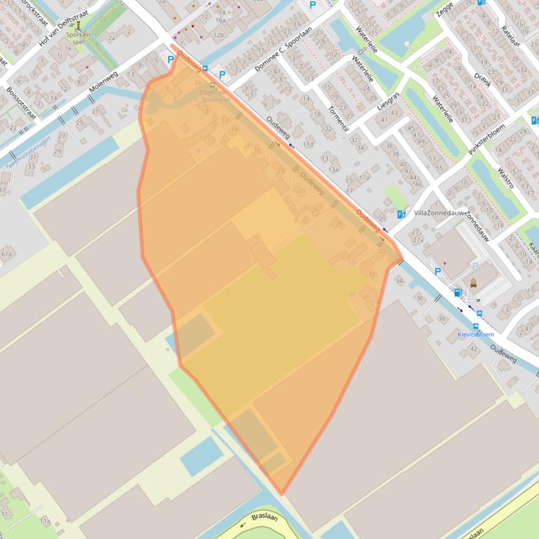Kaart van postcodegebied 2631CG.