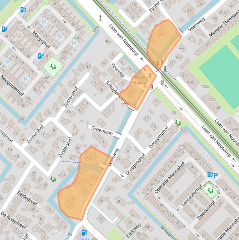 Kaart van postcodegebied 2631CH.