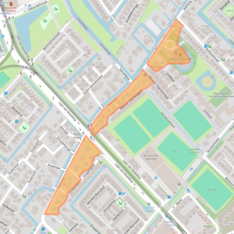 Kaart van postcodegebied 2631CL.