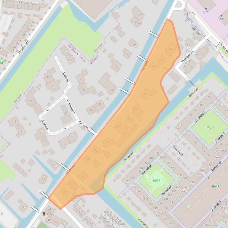 Kaart van postcodegebied 2631CM.