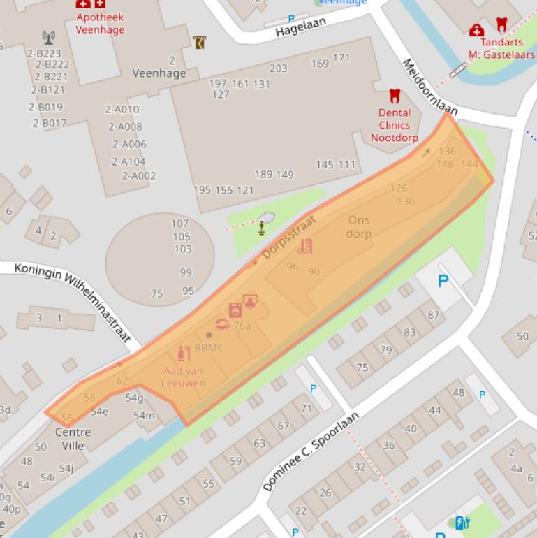 Kaart van postcodegebied 2631CV.