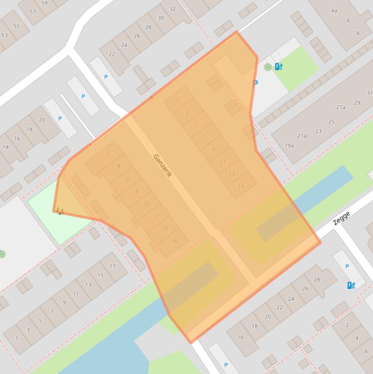 Kaart van postcodegebied 2631DG.