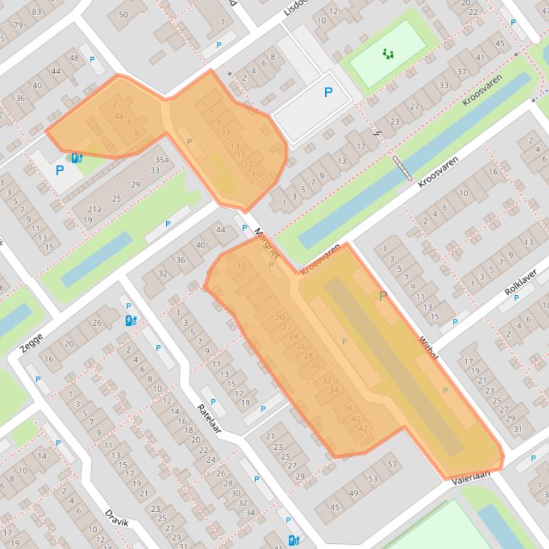Kaart van postcodegebied 2631DH.