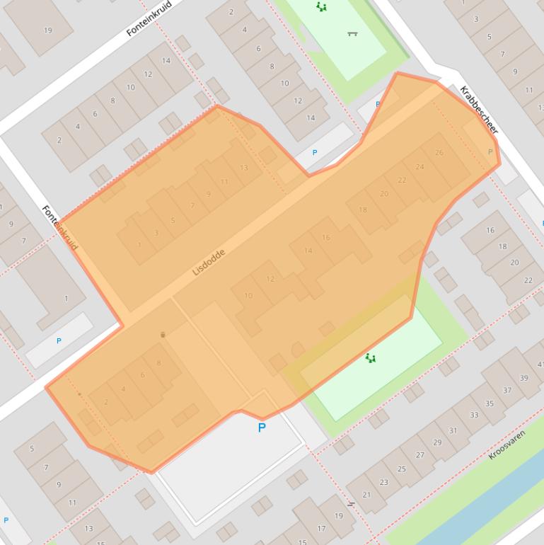 Kaart van postcodegebied 2631DJ.