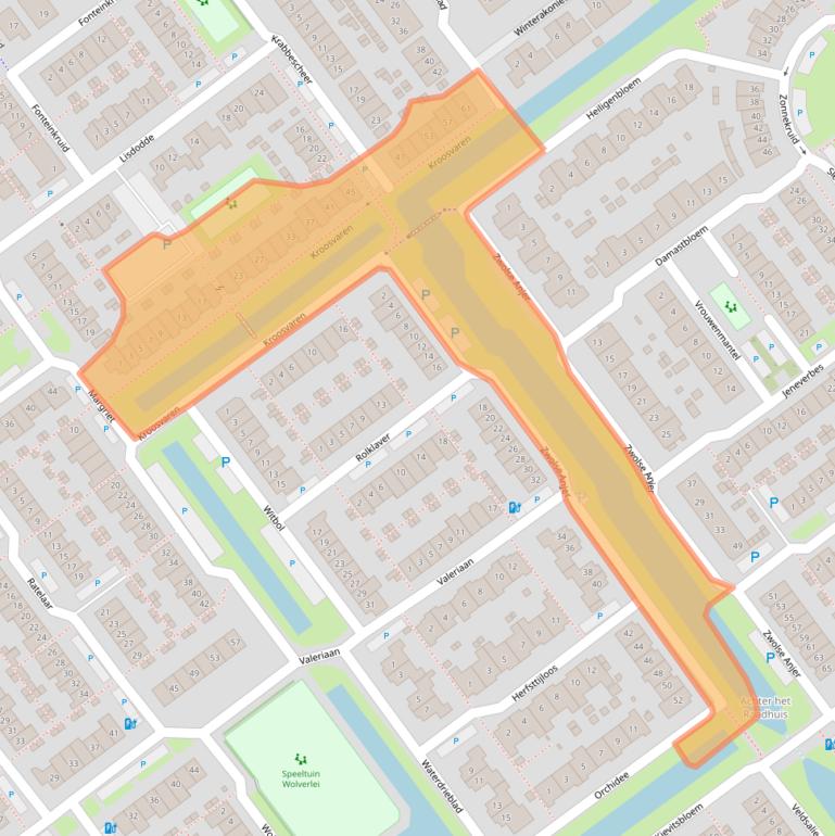 Kaart van postcodegebied 2631DS.