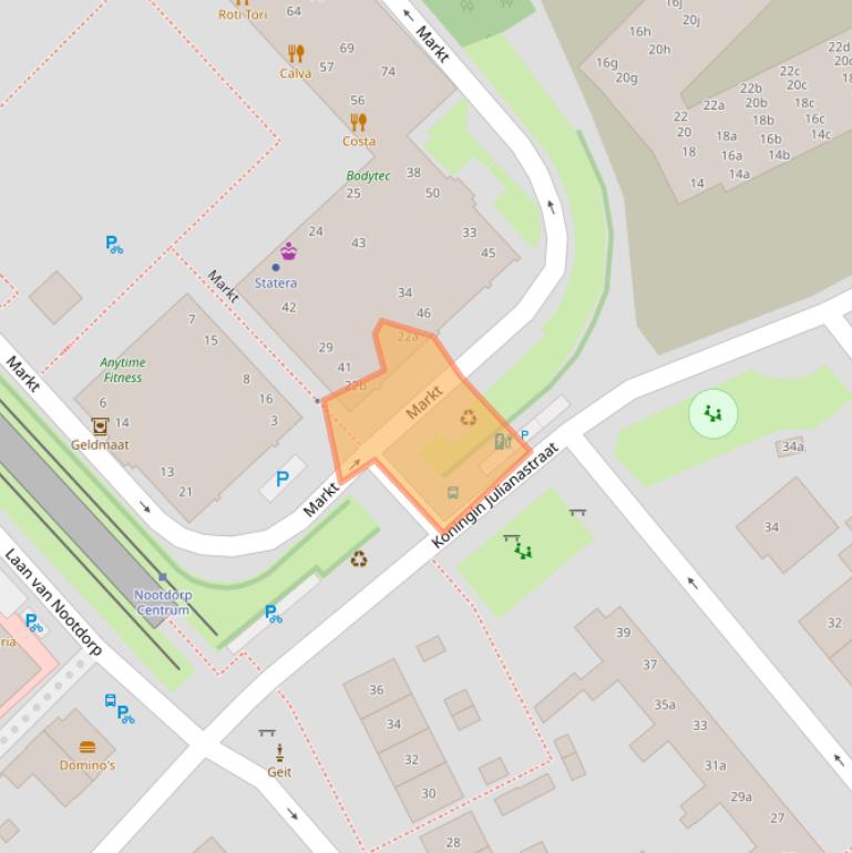 Kaart van postcodegebied 2631EG.