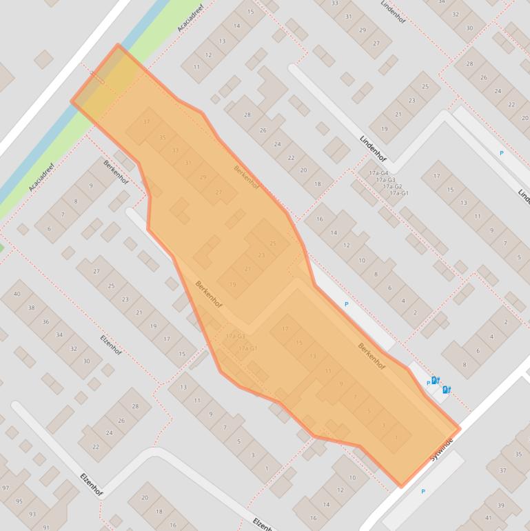 Kaart van postcodegebied 2631GJ.