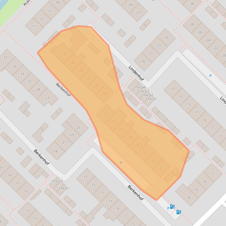 Kaart van postcodegebied 2631GK.