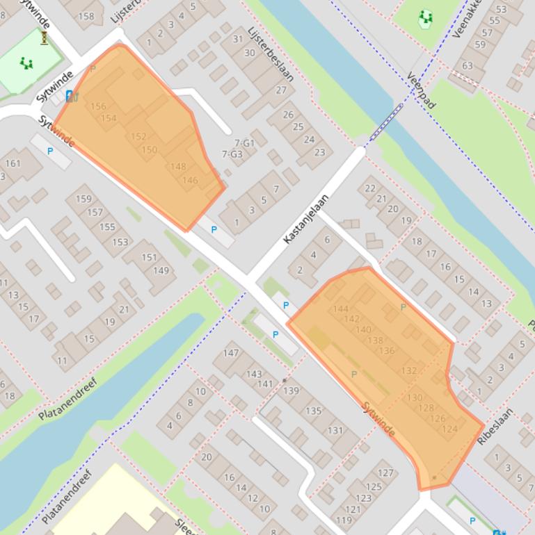 Kaart van postcodegebied 2631GW.