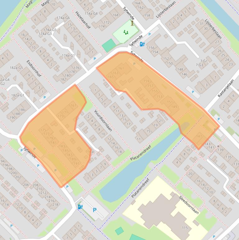 Kaart van postcodegebied 2631GZ.