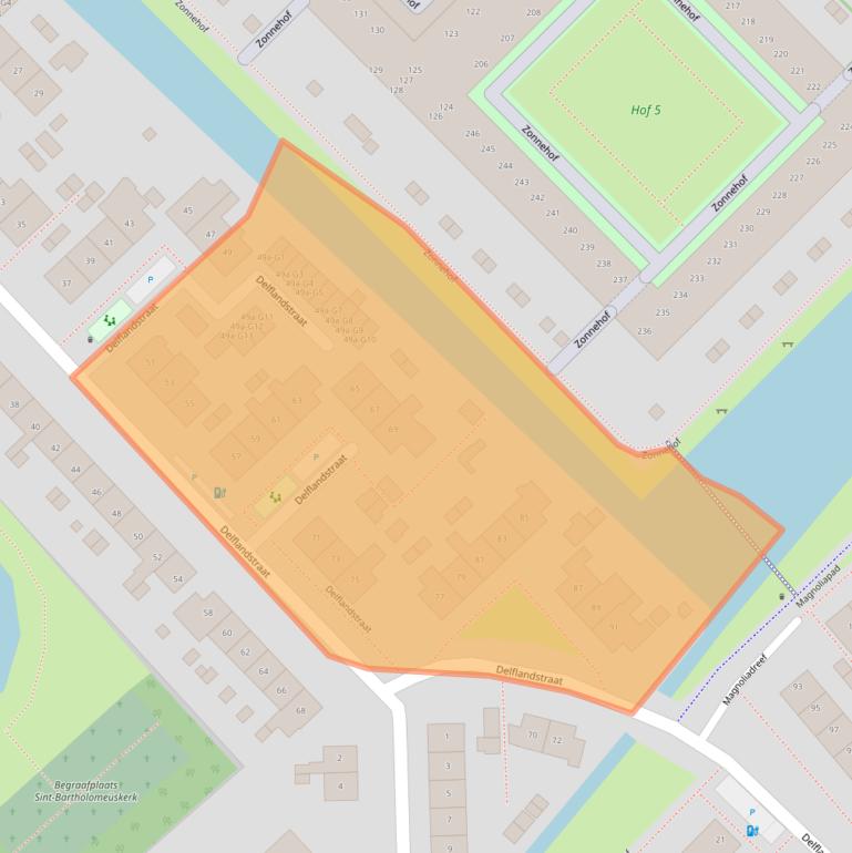 Kaart van postcodegebied 2631HB.