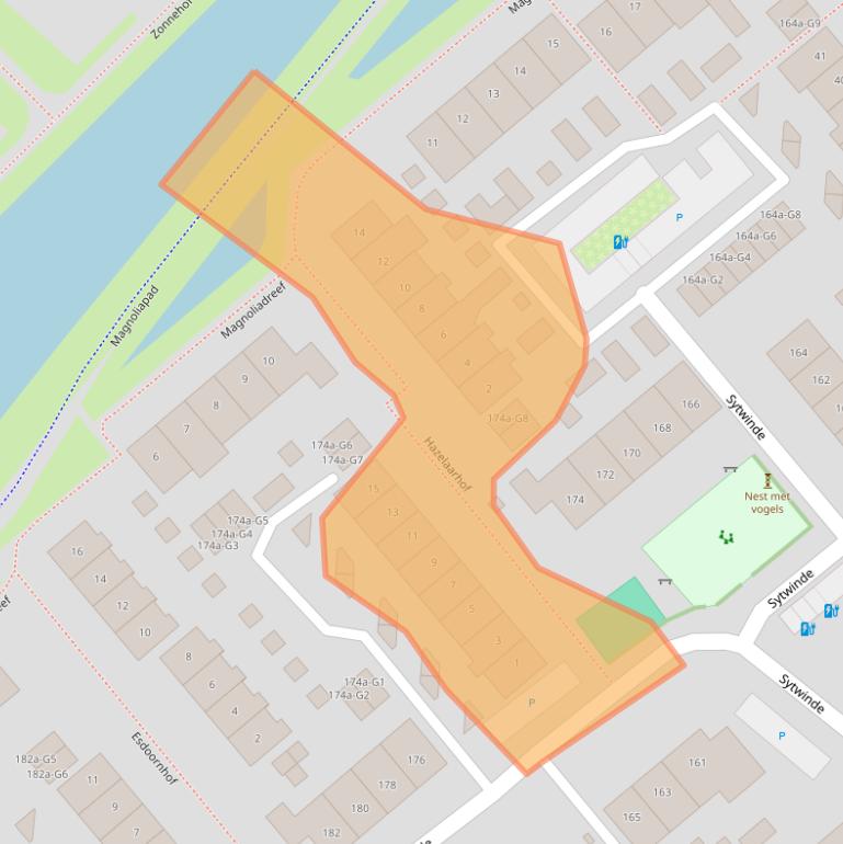 Kaart van postcodegebied 2631HR.
