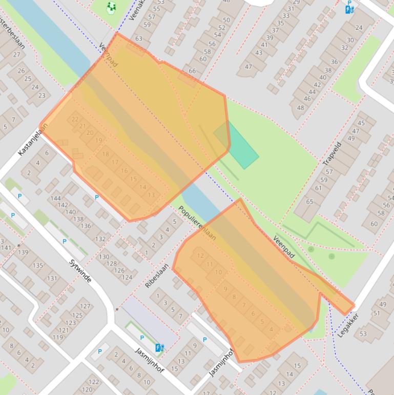 Kaart van postcodegebied 2631HW.