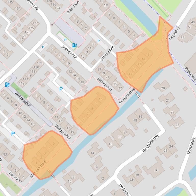 Kaart van postcodegebied 2631HZ.