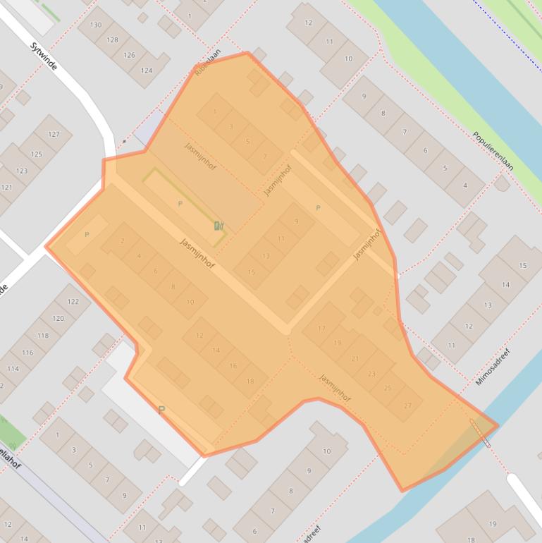 Kaart van postcodegebied 2631JB.