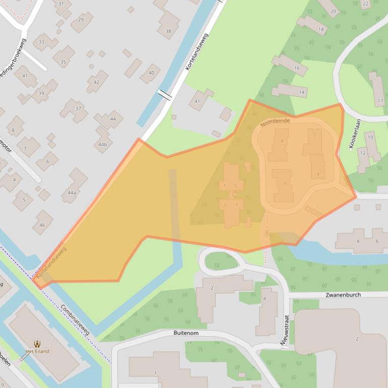 Kaart van postcodegebied 2631KC.