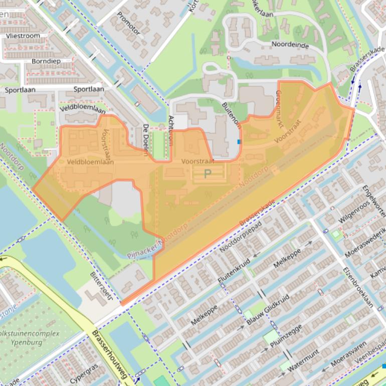 Kaart van postcodegebied 2631KD.