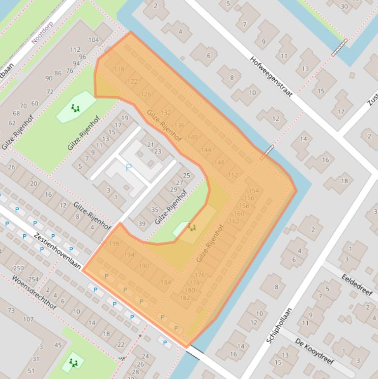 Kaart van postcodegebied 2631LB.